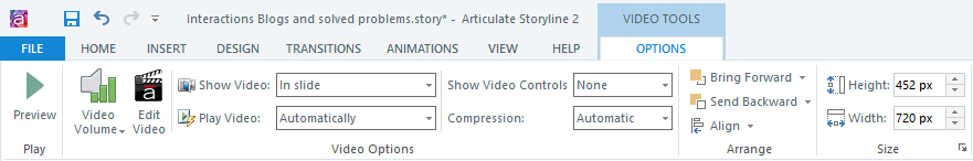Tips for Video in Storyline