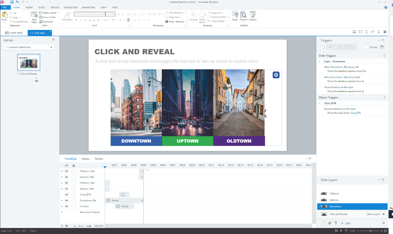 Using Animations and Transitions in Articulate Storyline | B Online Learning